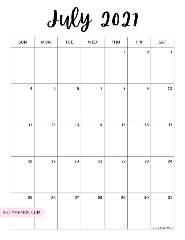 july 2027 pretty calendar printable