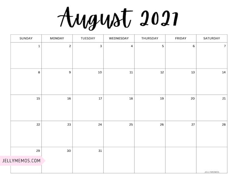august 2027 pretty calendar printable