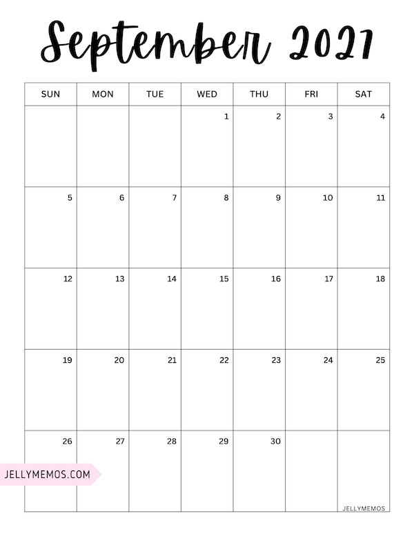 september 2027 pretty calendar printable